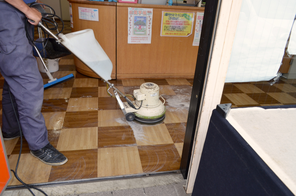 床洗浄ワックス掛け/床剥離洗浄ワックス掛け
