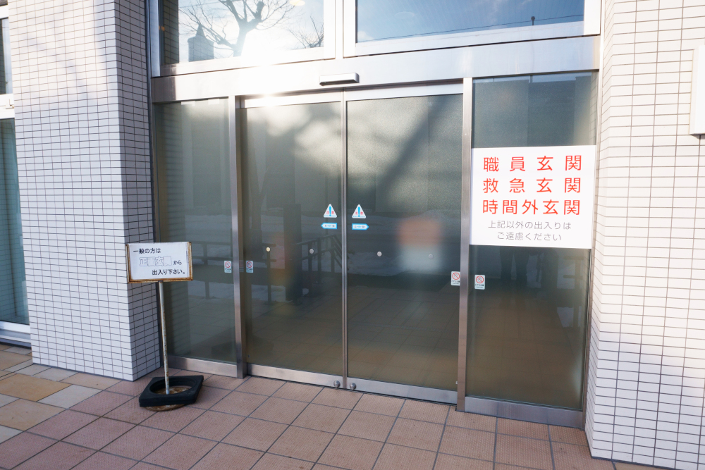 手動ドアを自動ドアへ切替え